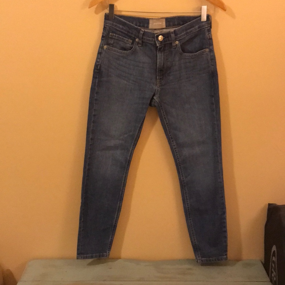 Everlane Mid-Rise Skinny Jean, Mid Blue, Ankle, 26